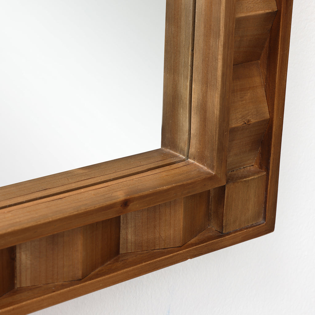 Holz-Wandspiegel mit Patchwork-Design – Rustikaler Deko-Spiegel für Wohnraum