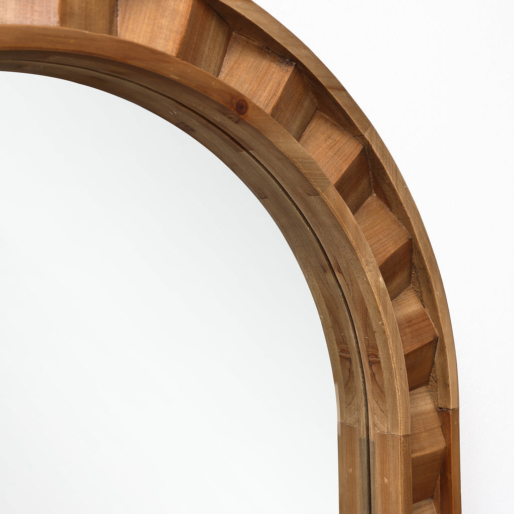 Holz-Wandspiegel mit Patchwork-Design – Rustikaler Deko-Spiegel für Wohnraum