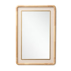 Rechteckiger Holz-Wandspiegel mit Doppelfassung – Moderner Deko-Spiegel