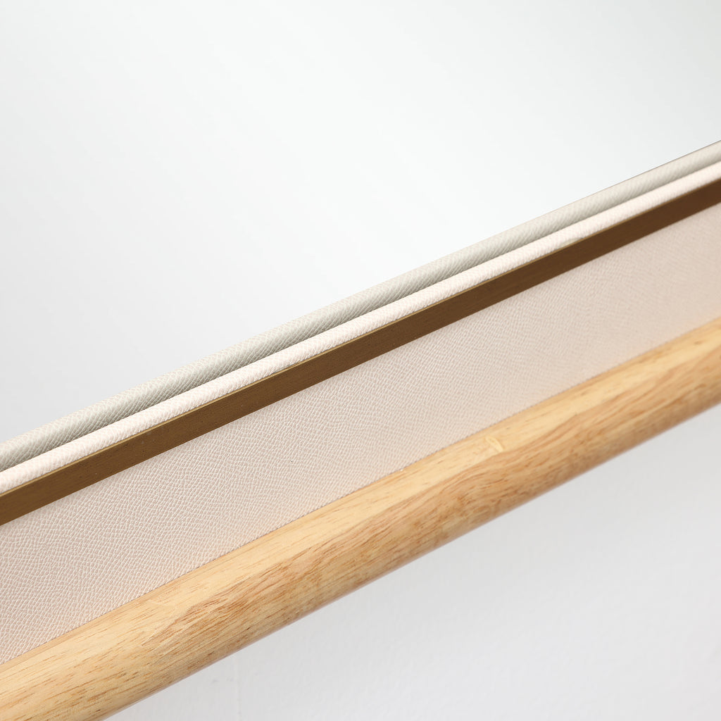 Rechteckiger Holz-Wandspiegel mit Doppelfassung – Moderner Deko-Spiegel