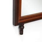 Vintage-Arkaden-Holzspiegel mit Haken – Praktischer Badspiegel für Badezimmer & Flure