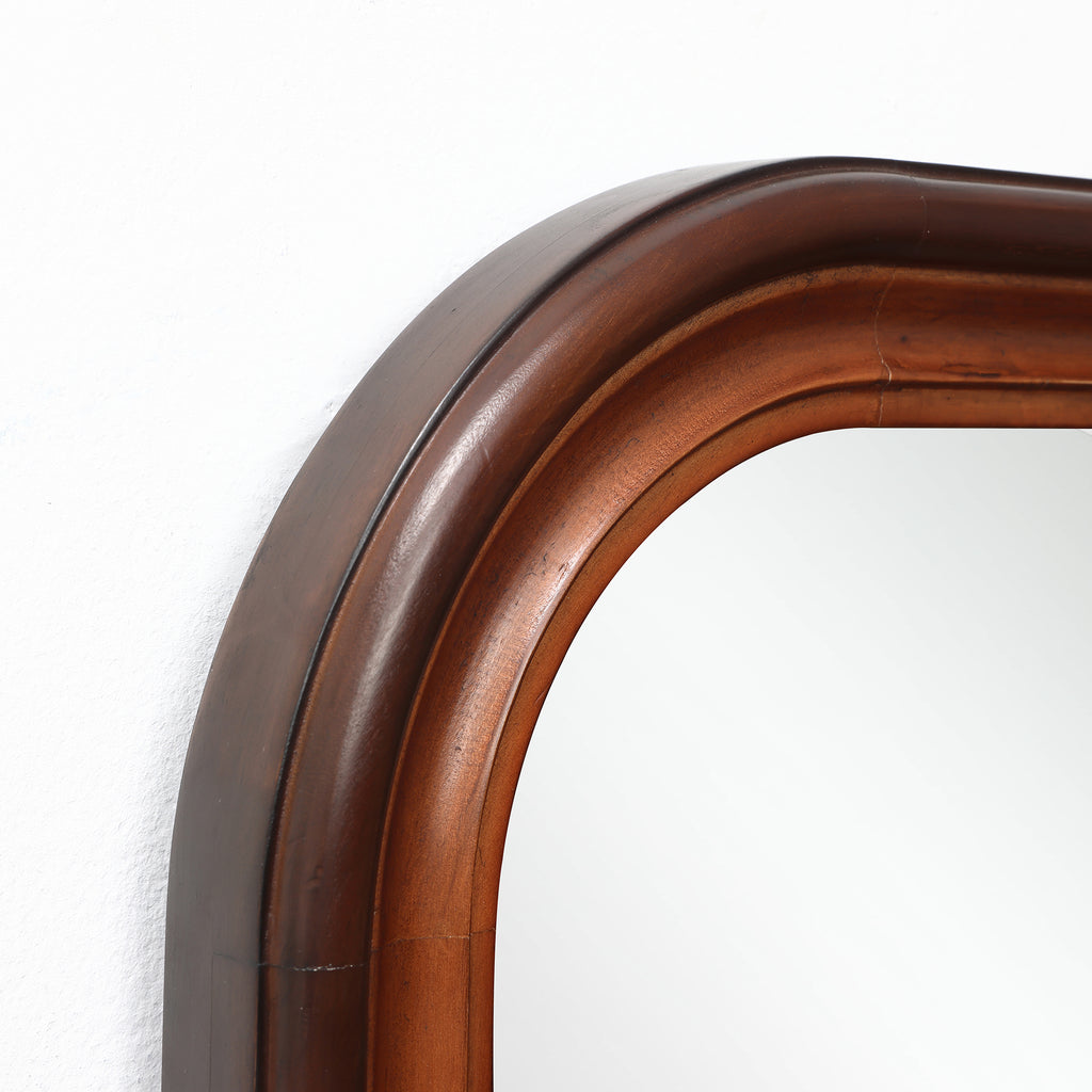 Vintage-Arkaden-Holzspiegel mit Haken – Praktischer Badspiegel für Badezimmer & Flure