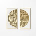Goldene Wandkunst im 2er-Set – Elegante Metall Deko
