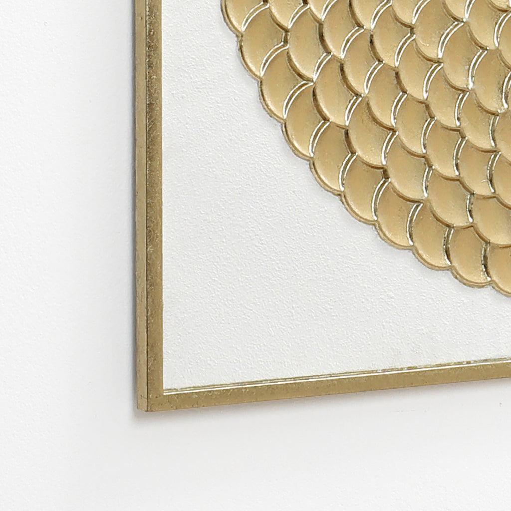 Goldene Wandkunst im 2er-Set – Elegante Metall Deko