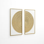 Goldene Wandkunst im 2er-Set – Elegante Metall Deko