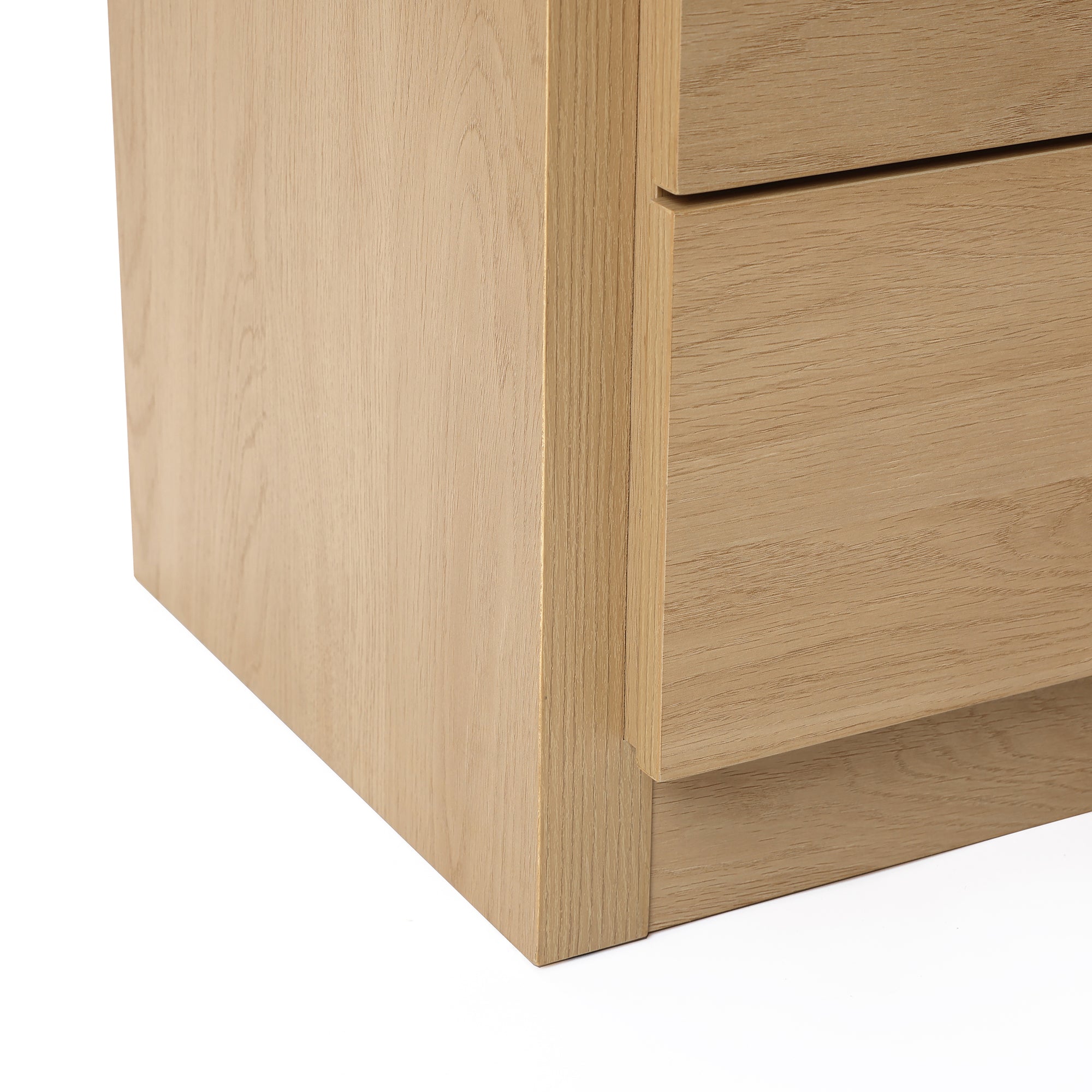 Moderner Nachttisch in Holzoptik mit 2 Schubladen