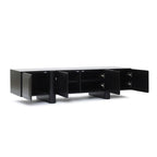 TV Schrank Holz Schwarz 160 cm