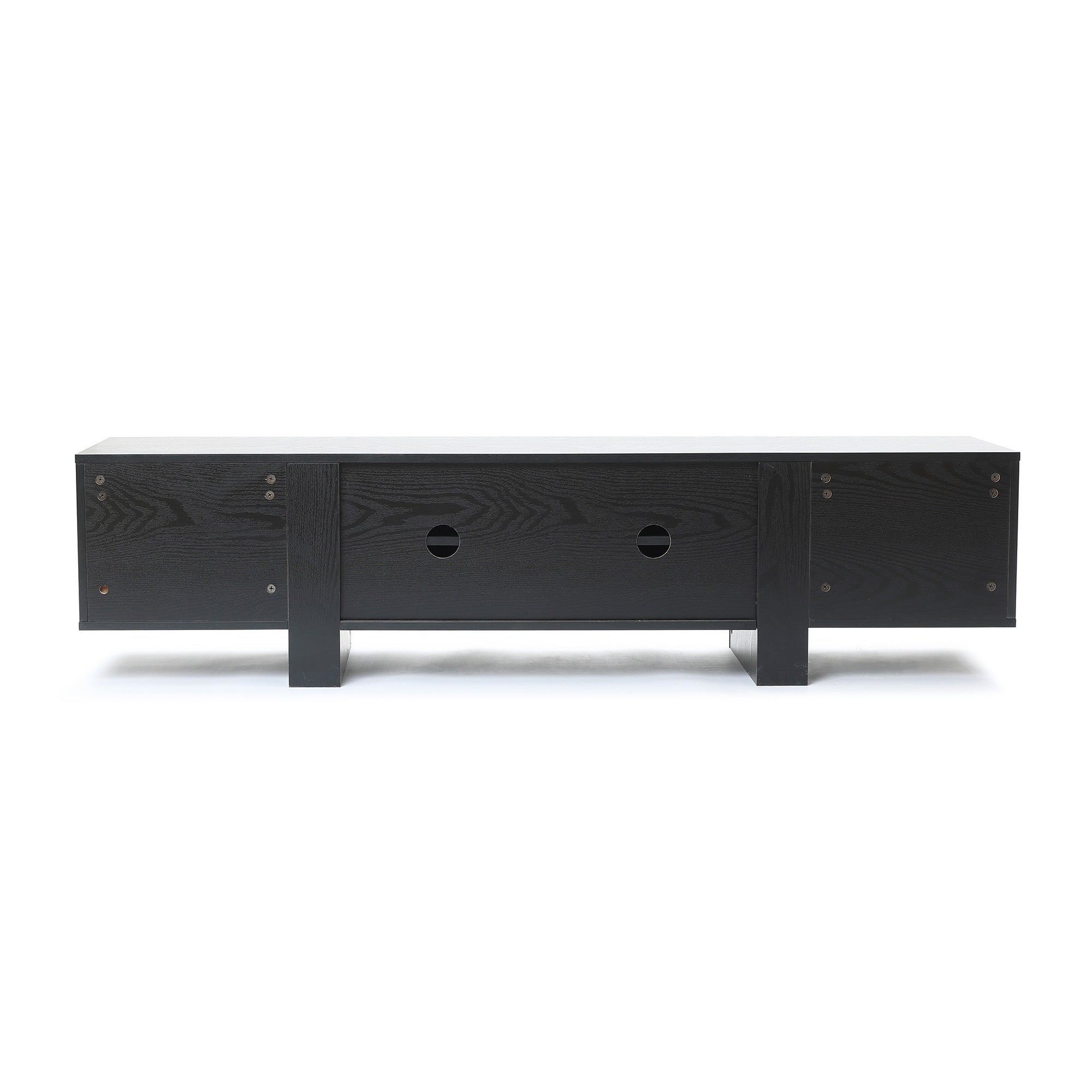 TV Schrank Holz Schwarz 160 cm