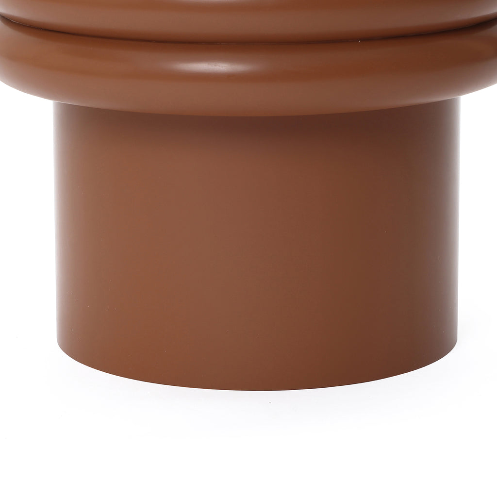 Moderner runder Beistelltisch in Braun