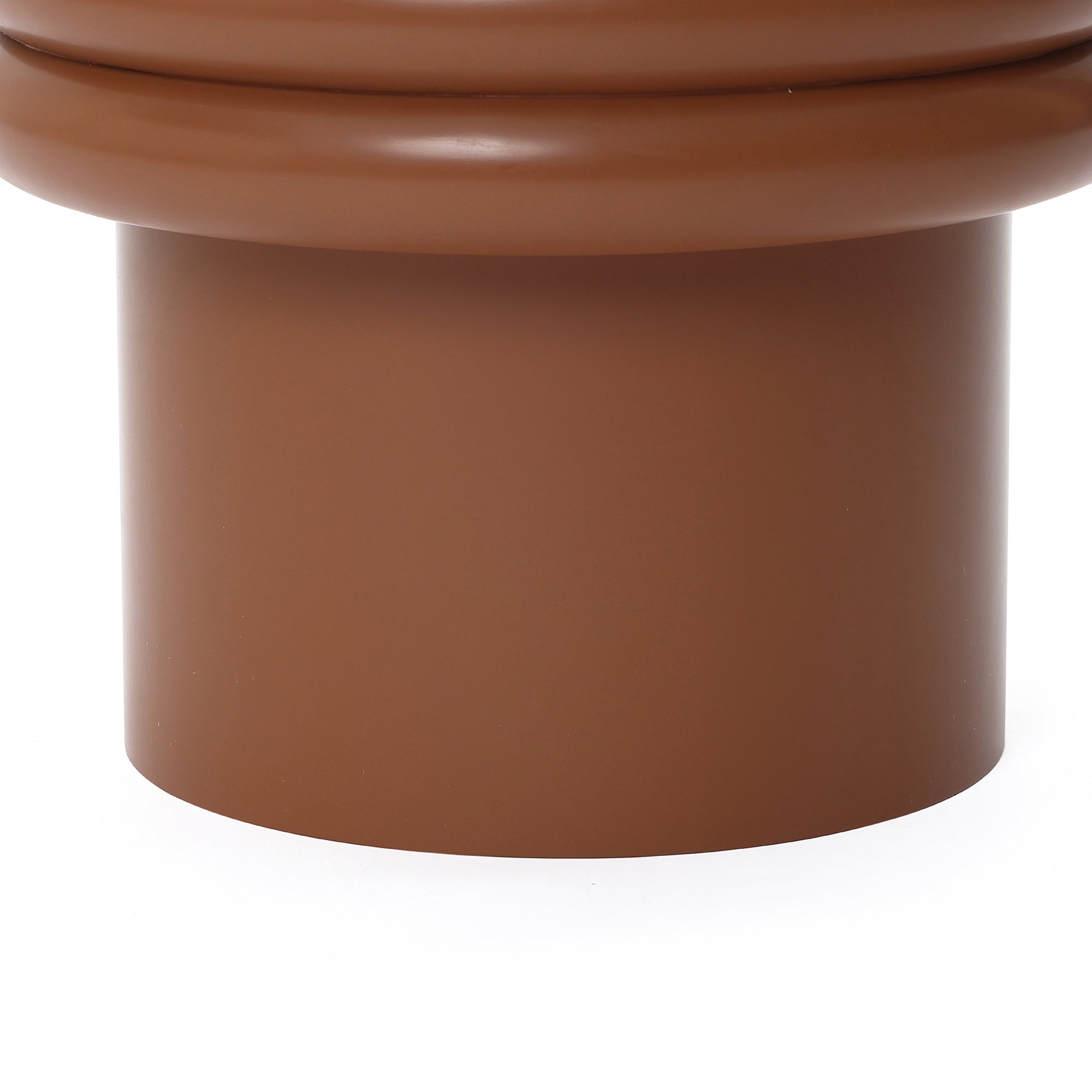 Moderner runder Beistelltisch in Braun