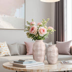 Handgemachte Keramikvase in Rosé – Modernes Design