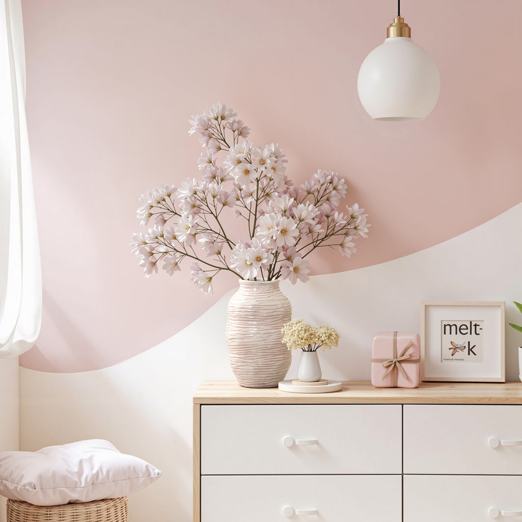 Handgemachte Keramikvase in Rosé – Modernes Design