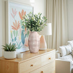 Handgemachte Keramikvase in Rosé – Modernes Design