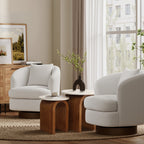 2er-Set Beistelltische mit Bogenfüßen