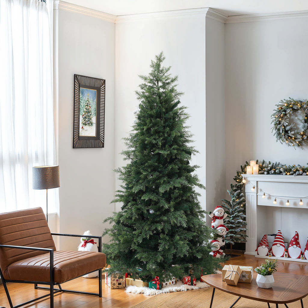 180 cm künstlicher Weihnachtsbaum – Extra dicht mit 3695 Zweige (PE+PVC), Ø 130 cm, inkl. stabilem Metallständer