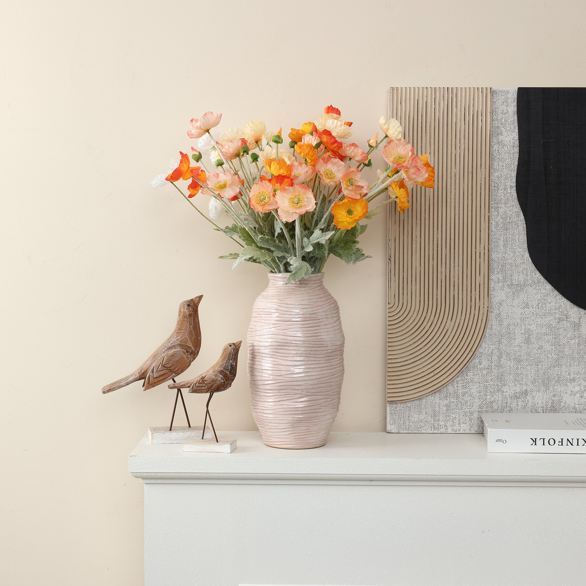 Handgemachte Keramikvase in Rosé – Modernes Design