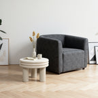 Moderner runder Beistelltisch in Weiß