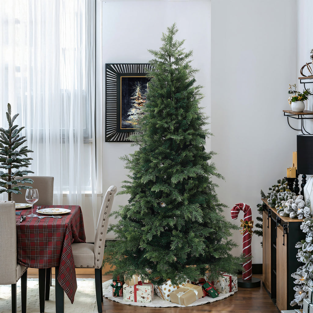180 cm künstlicher Weihnachtsbaum – Extra dicht mit 3695 Zweige (PE+PVC), Ø 130 cm, inkl. stabilem Metallständer