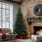 220 cm künstlicher Weihnachtsbaum – Naturgetreues Design mit 1949 Zweigen, Ø 130 cm, inkl. stabilem Metallständer