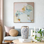 Handgefertigte Vintage Keramikvase – Blau-Weiß