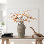 Vintage Terrakotta-Vase mit Doppelhenkeln – 30 cm