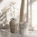 Vintage Terrakotta-Vase mit Doppelhenkeln – 30 cm