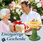 Sonnenblumen-Vogelfutterspender aus MGO – Gartendekoration mit 2 dekorativen Vögeln, wetterfest, 32,5x32x45 cm, 4,5 kg, ideal für Balkon, Garten & Terrasse