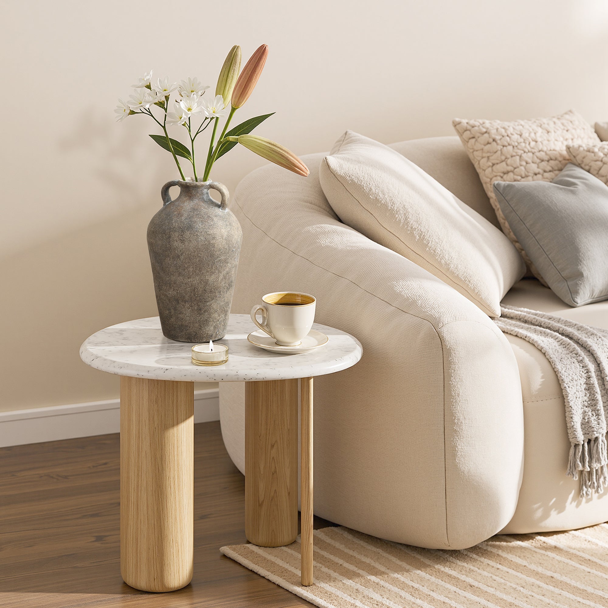 Vintage Terrakotta-Vase mit Doppelhenkeln – 30 cm