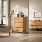 Kommode mit 5 Schubladen aus Holzoptik – Skandinavisches Design