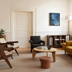 Moderner runder Beistelltisch in Braun