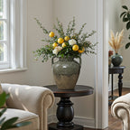 Vintage-Keramikvase mit Doppelhenkeln – 29 cm