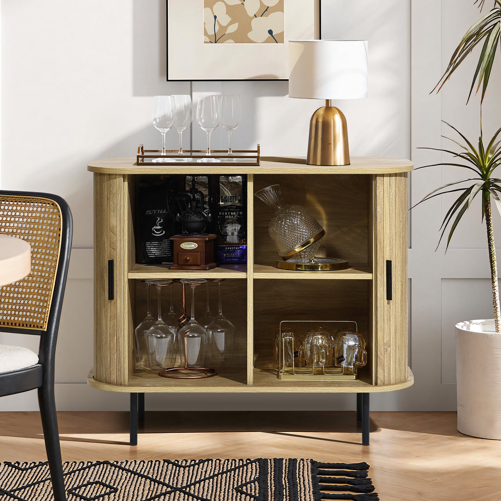 Zweittüriges Sideboard mit Lamellentüren
