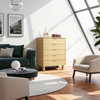 Moderne Kommode mit 5 Schubladen in Holzoptik