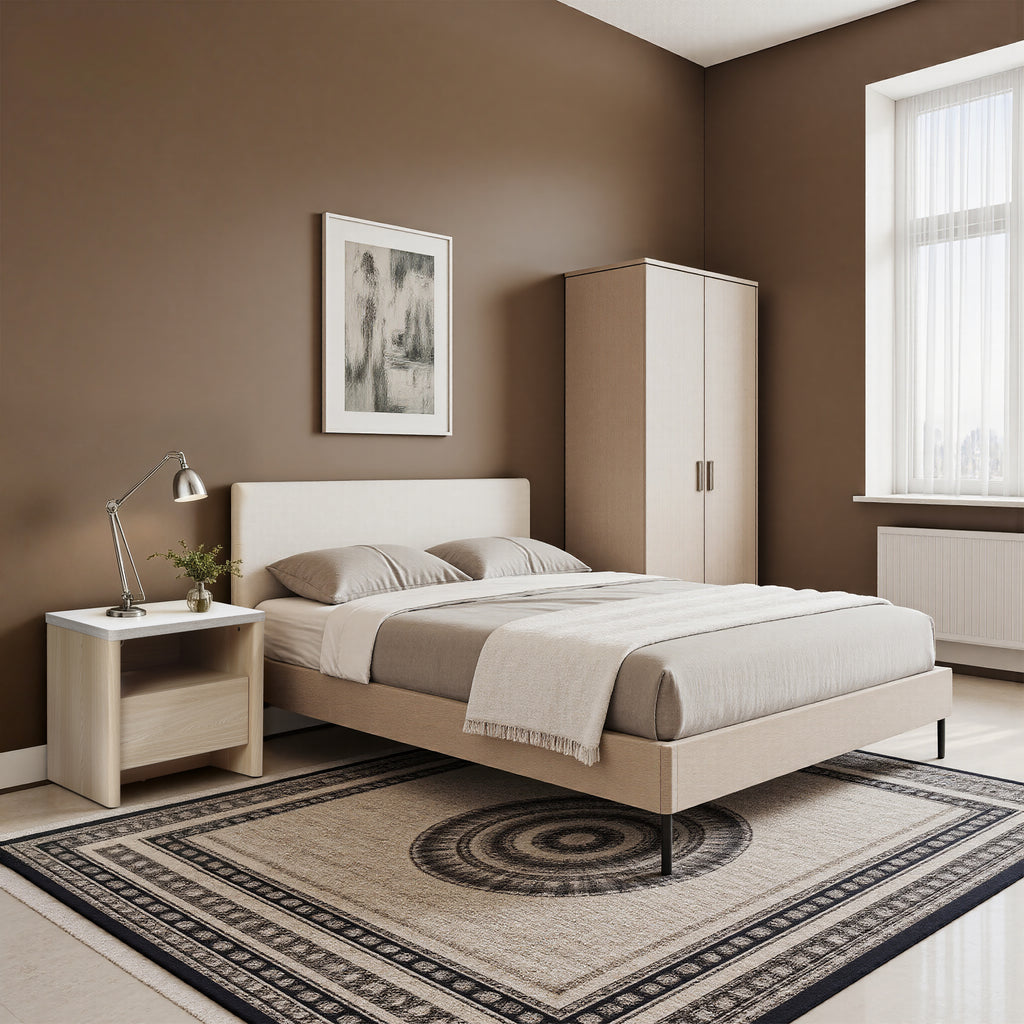 Moderner Nachttisch in Holzoptik mit Stauraum