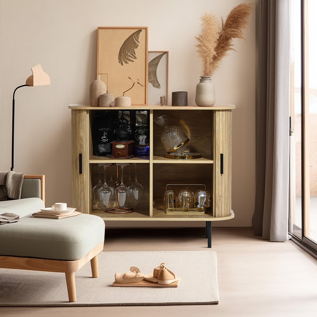 Zweittüriges Sideboard mit Lamellentüren