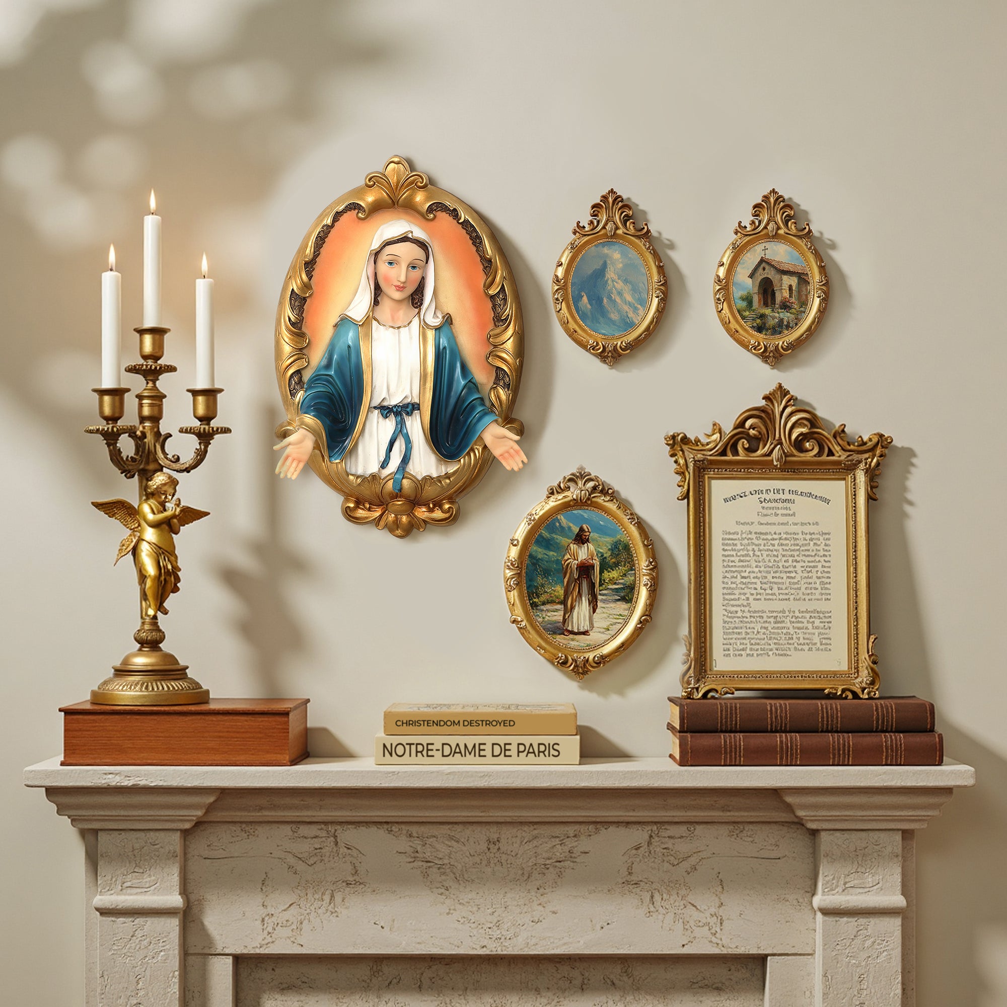 Maria 3D-Relief-Wanddeko