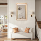 Rechteckiger Holz-Wandspiegel mit Doppelfassung – Moderner Deko-Spiegel