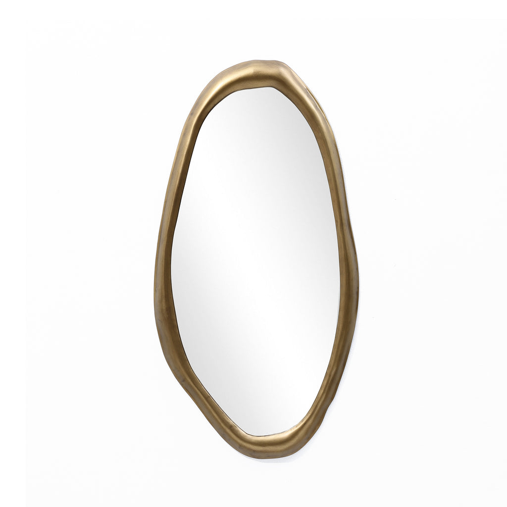 Irreguläre Fluid-Gold Wandspiegel – Deko-Spiegel mit Organic Design für Wohnraum