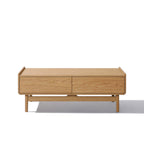 Moderner Couchtisch aus Holzoptik – 120 cm mit Stauraum und Schubladen