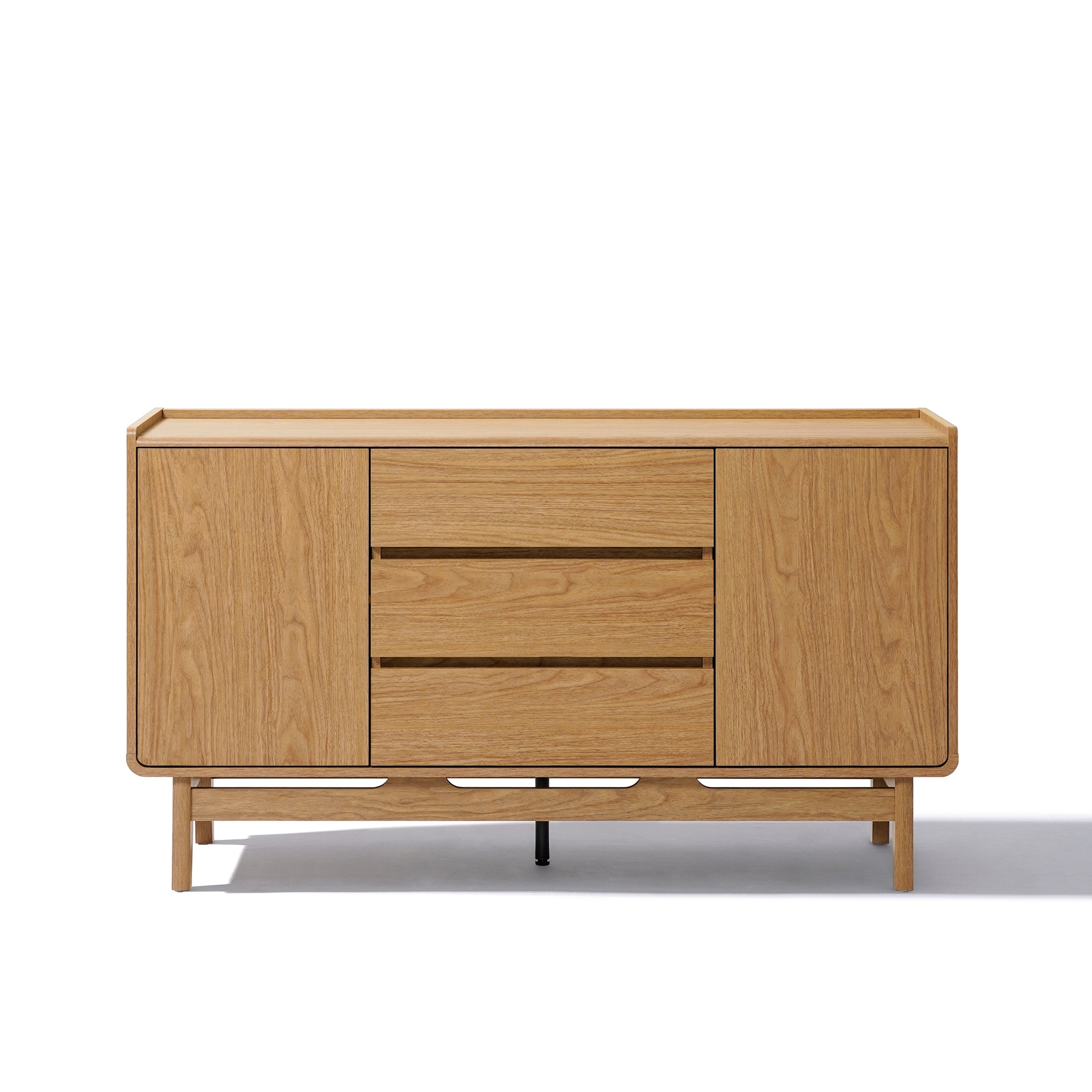 Modernes Sideboard in Eichenoptik mit 3 Schubladen und 2 Türen – 140 cm