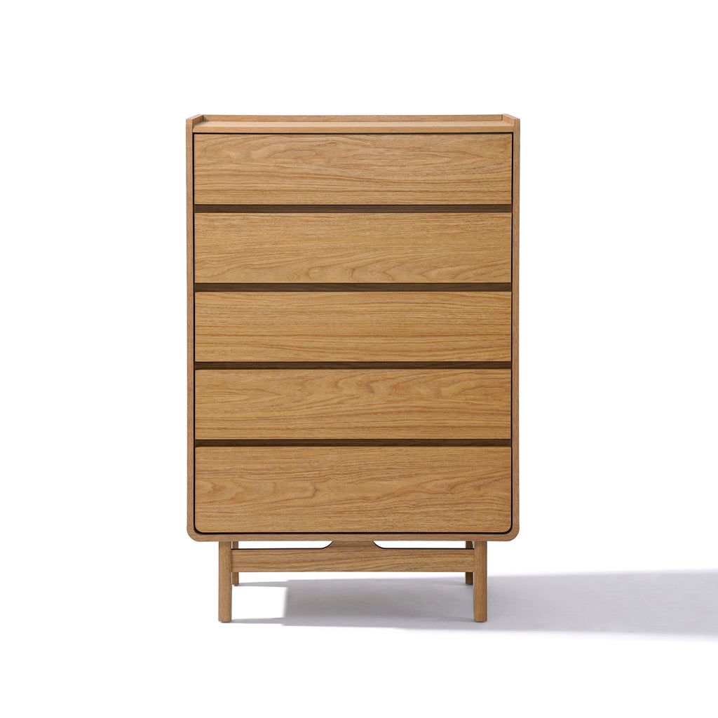 Kommode mit 5 Schubladen aus Holzoptik – Skandinavisches Design