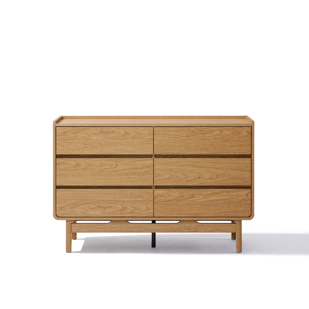 Kommode mit 6 Schubladen im Eichenoptik