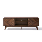 TV-Lowboard mit Walnussoptik und großzügigem Stauraum