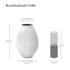 Moderne Blumenvase im Japandi-Stil, Handgefertigte Bodenvase