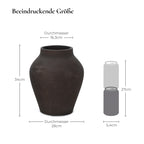 Vase Groß - Keramik-Optik aus Zement, Moderne Blumenvase im Wabi-Sabi Design