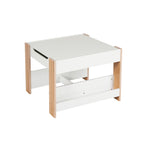 Kinder Tisch- und Stuhlset aus Holz, Weiß, Rechteckig