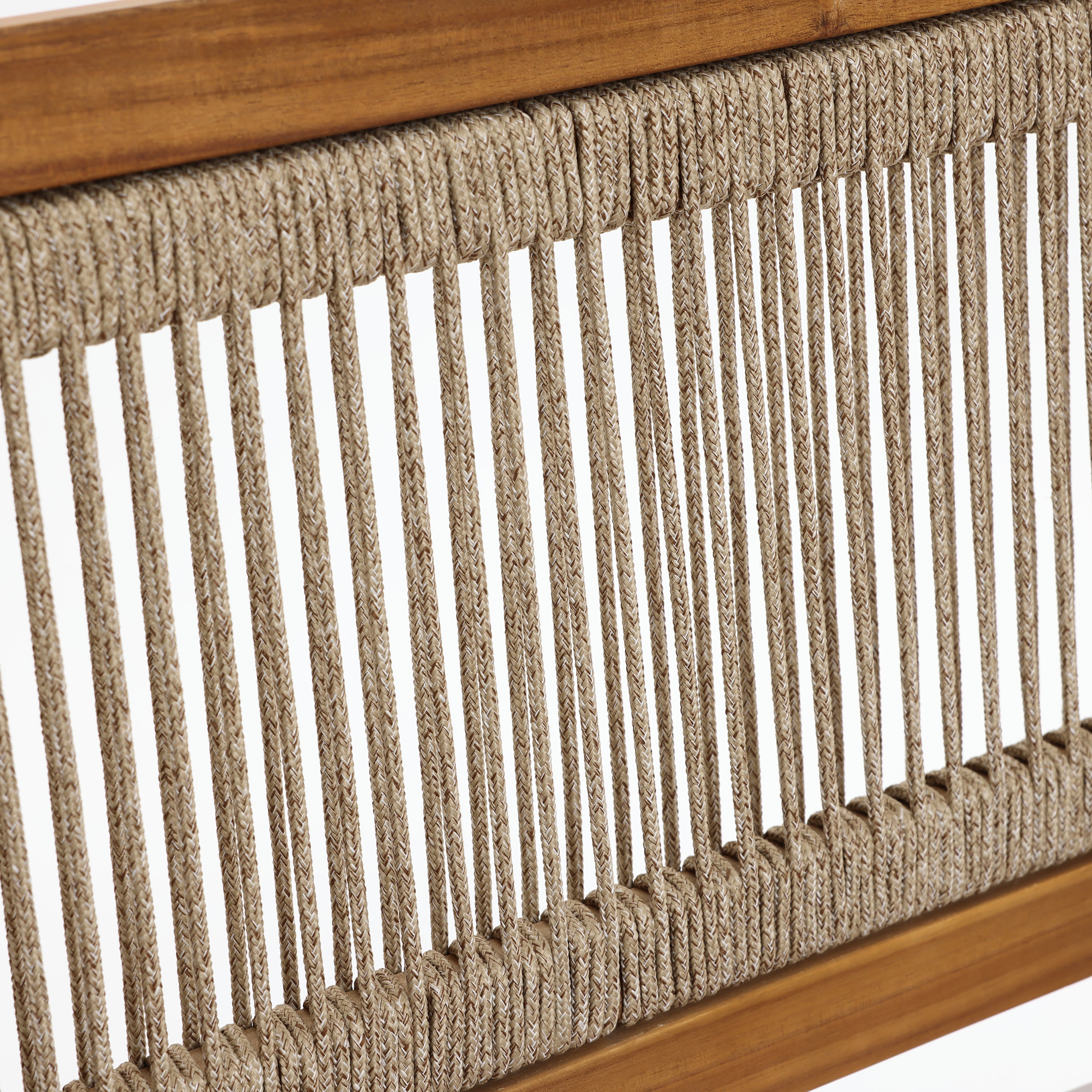 2er-Set Gartenstühle aus Akazienholz mit Armlehnen und Kissen