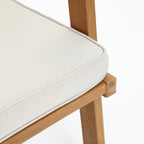 2er-Set Gartenstühle aus Akazienholz mit Armlehnen und Kissen