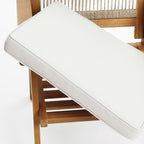 2er-Set Gartenstühle aus Akazienholz mit Armlehnen und Kissen