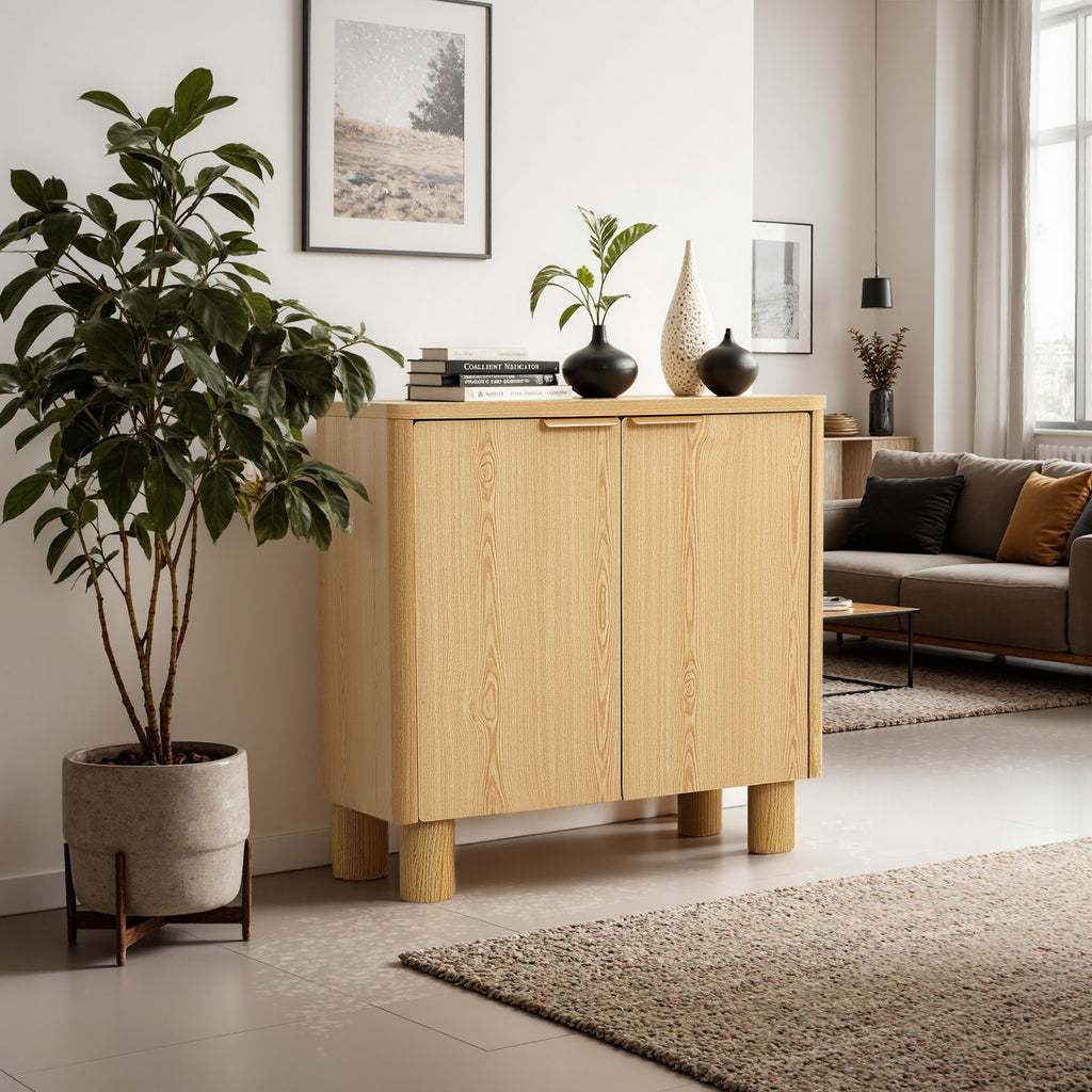 Moderner Sideboard mit Holzoptik und Doppeltüren